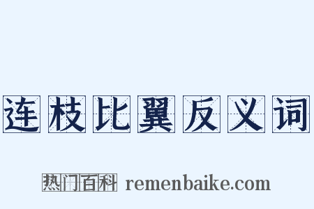 连枝比翼反义词是什么意思的图片